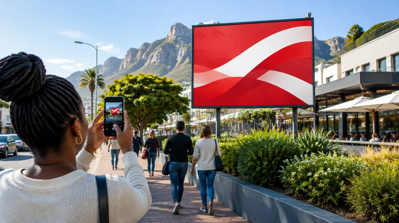 Concept field-verification photograph in a Coca-Cola-inspired campaign context