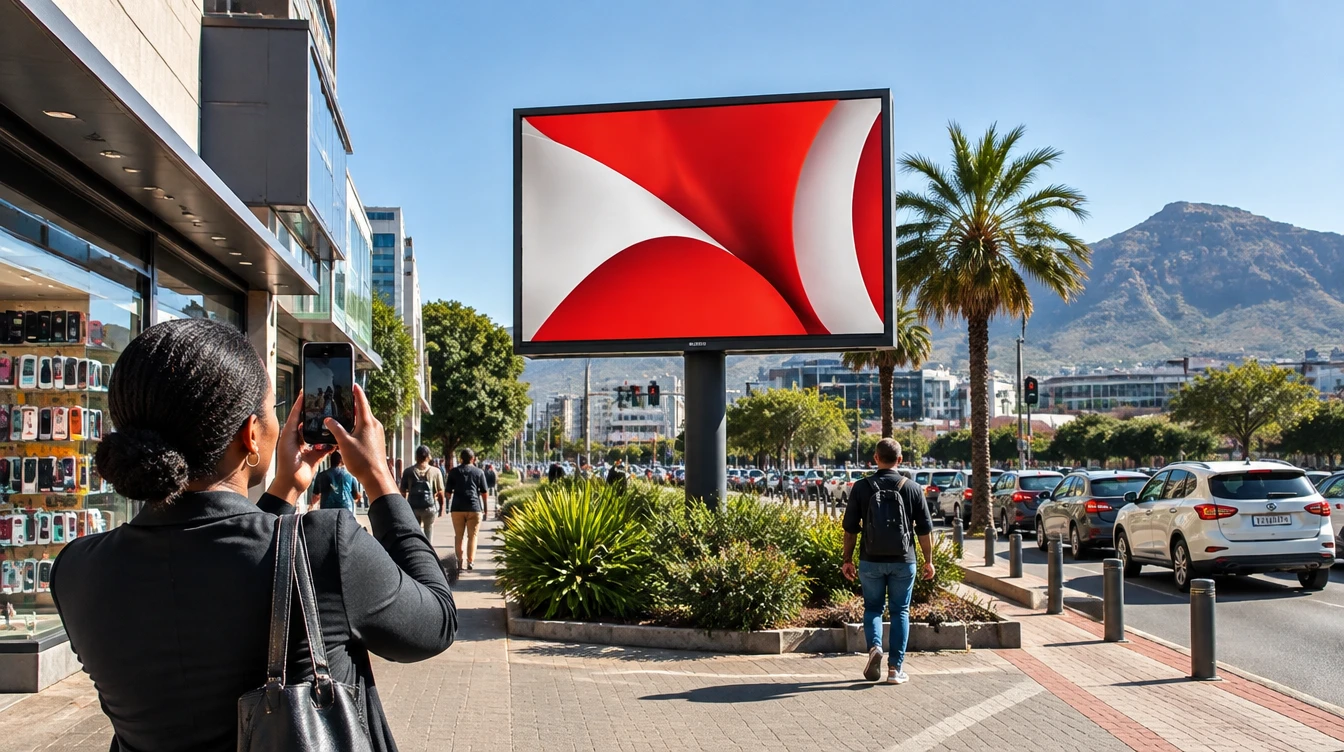 Concept field-verification photograph in a Vodacom-inspired campaign context