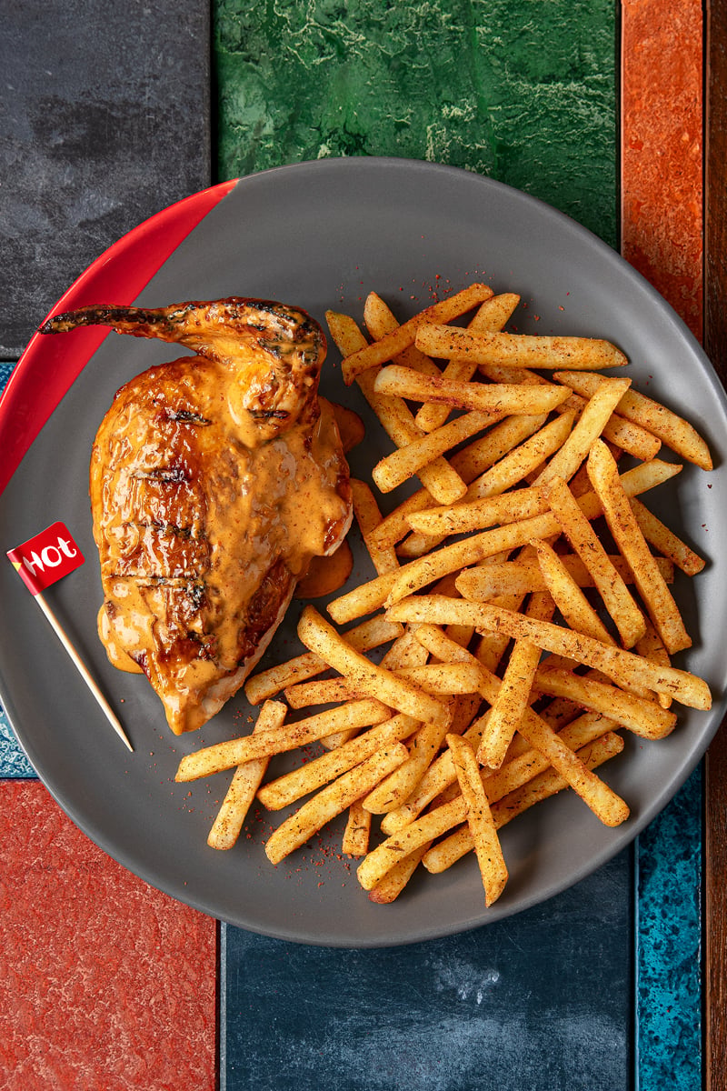 Nando’s quarter chicken and side used in the 2Klip choice game